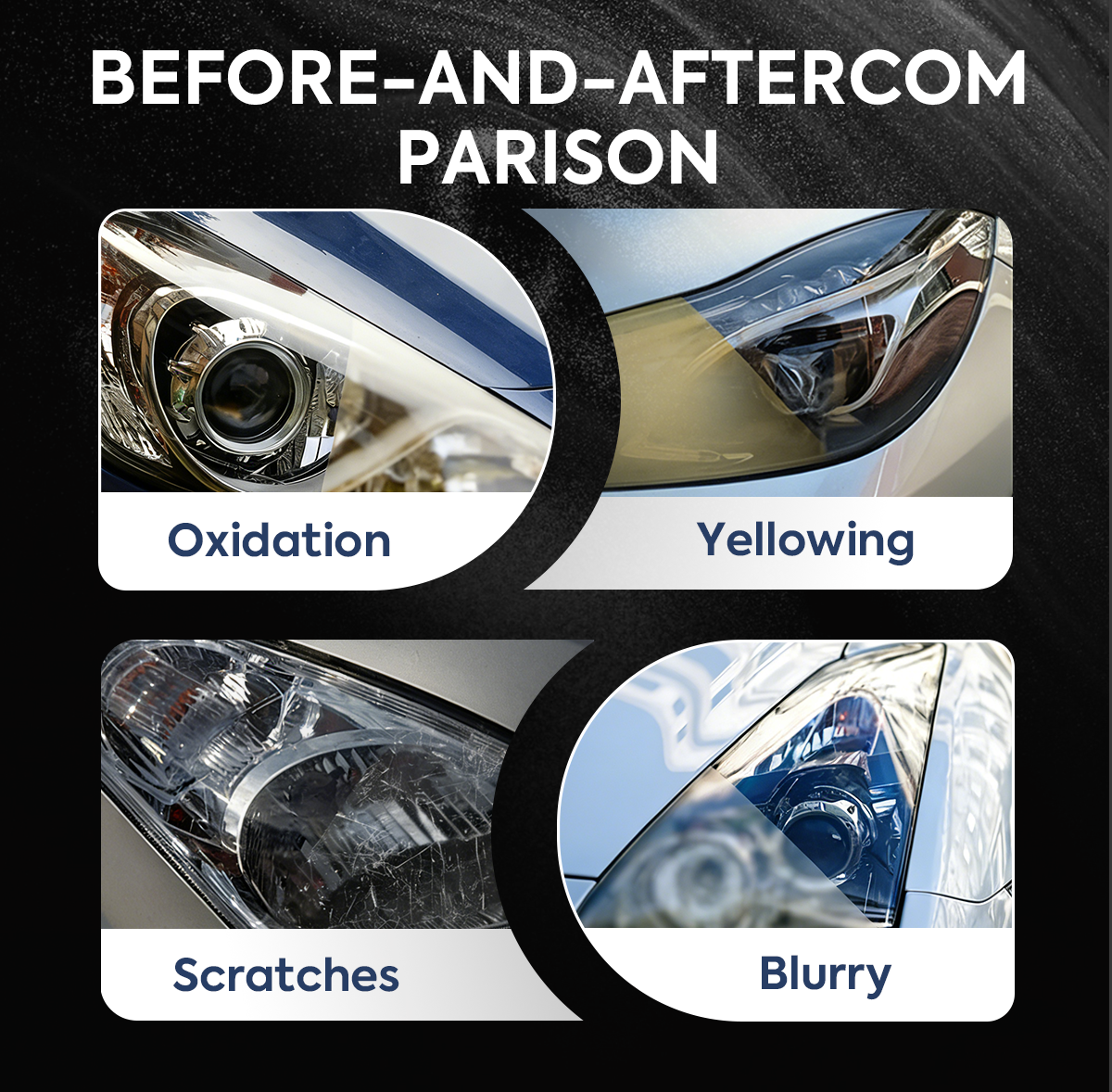 π Automotive Headlamp Restoration Fluid, Clears Oxidation, Yellowing & UV Protection