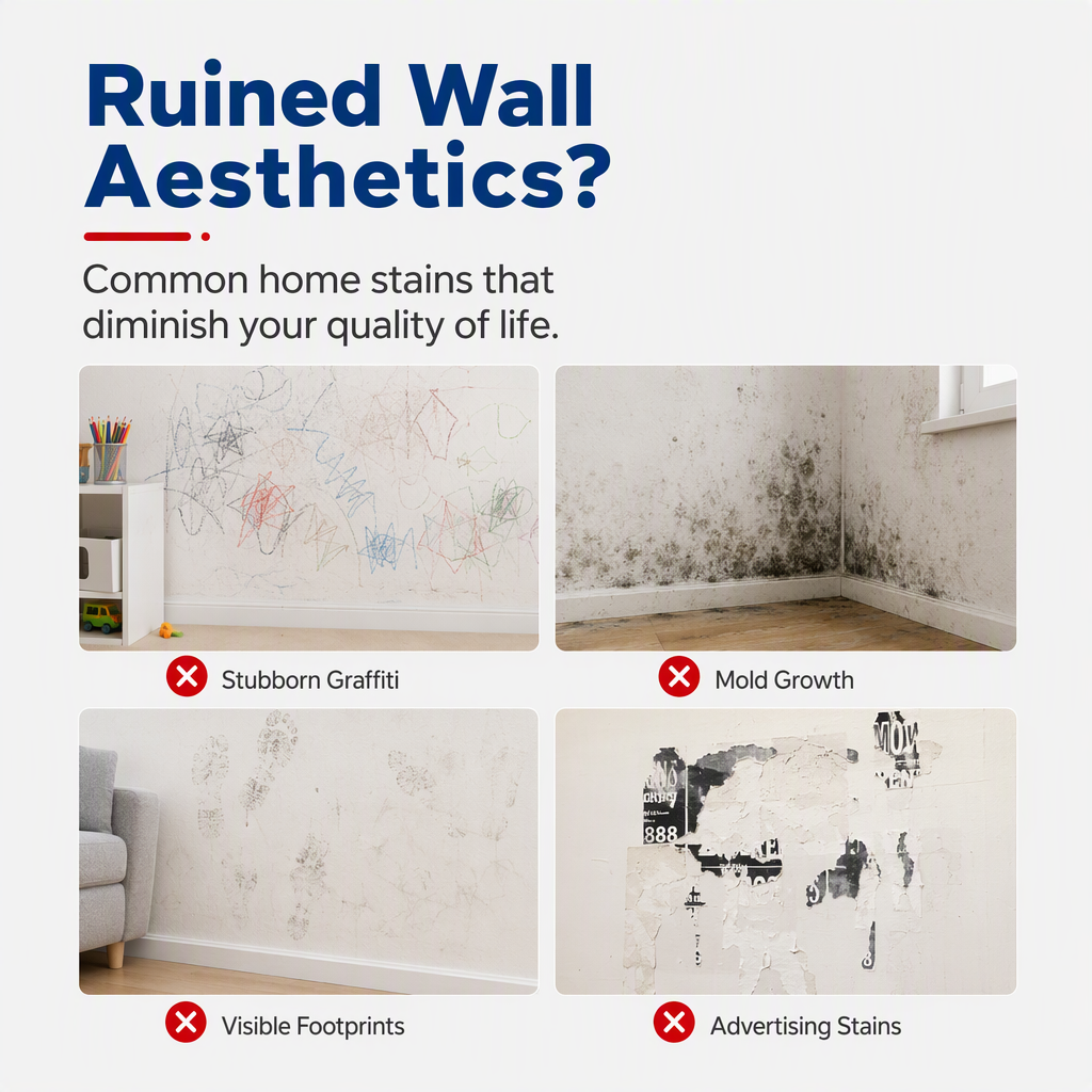 Waterproof Wall Repair Paste with Integrated Small Roller Brush