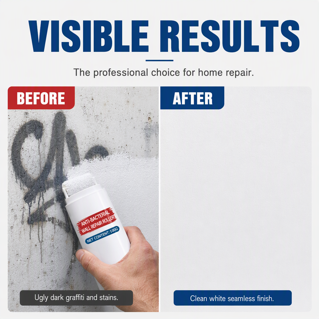 Waterproof Wall Repair Paste with Integrated Small Roller Brush